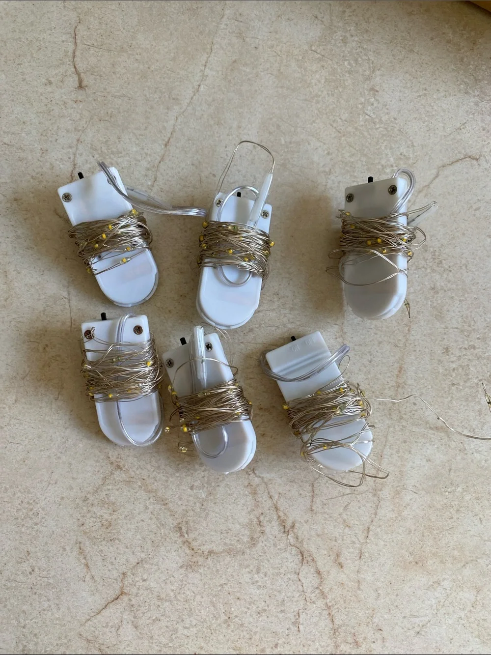 Lot of 46 Pack Battery-Powered LED Fairy String Lights - Warm White